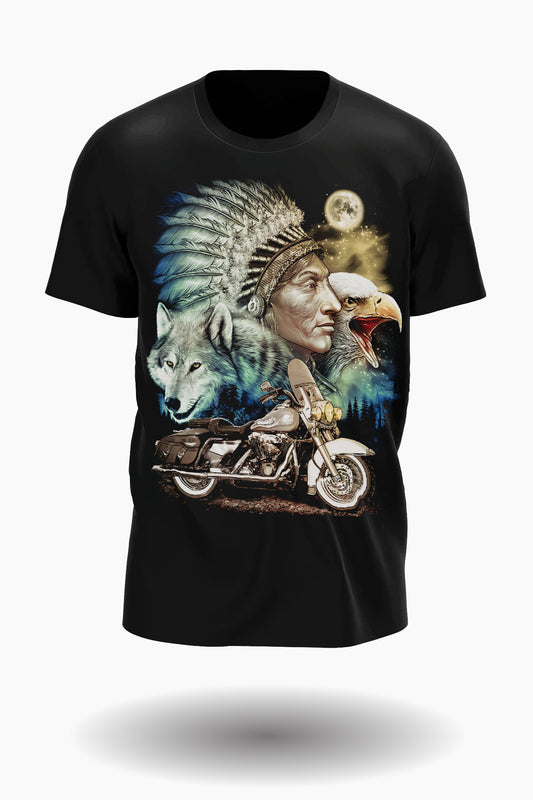 Indianer Biker T-Shirt