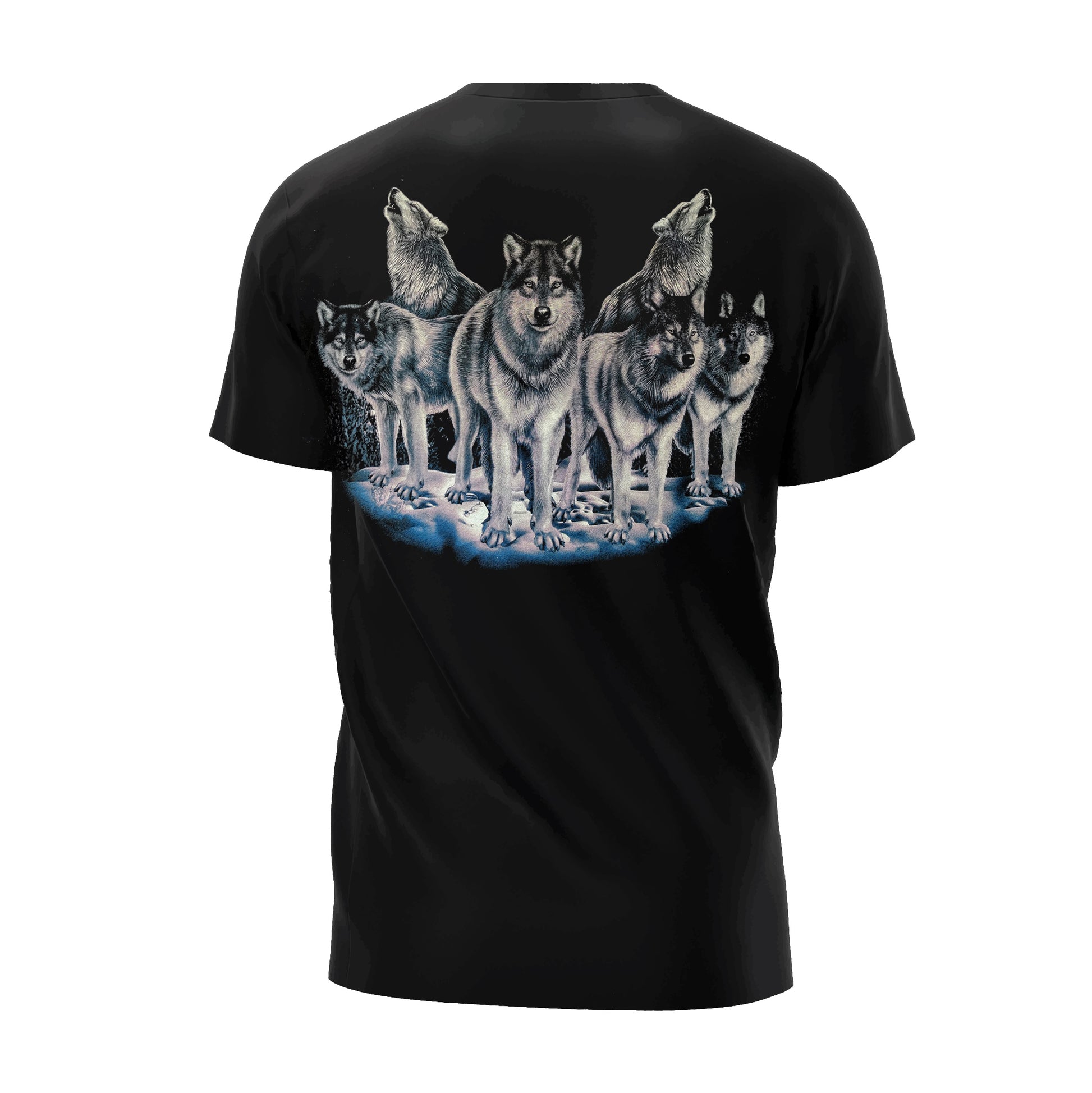 Drei Wölfe bei Nacht - Wild-Clothing