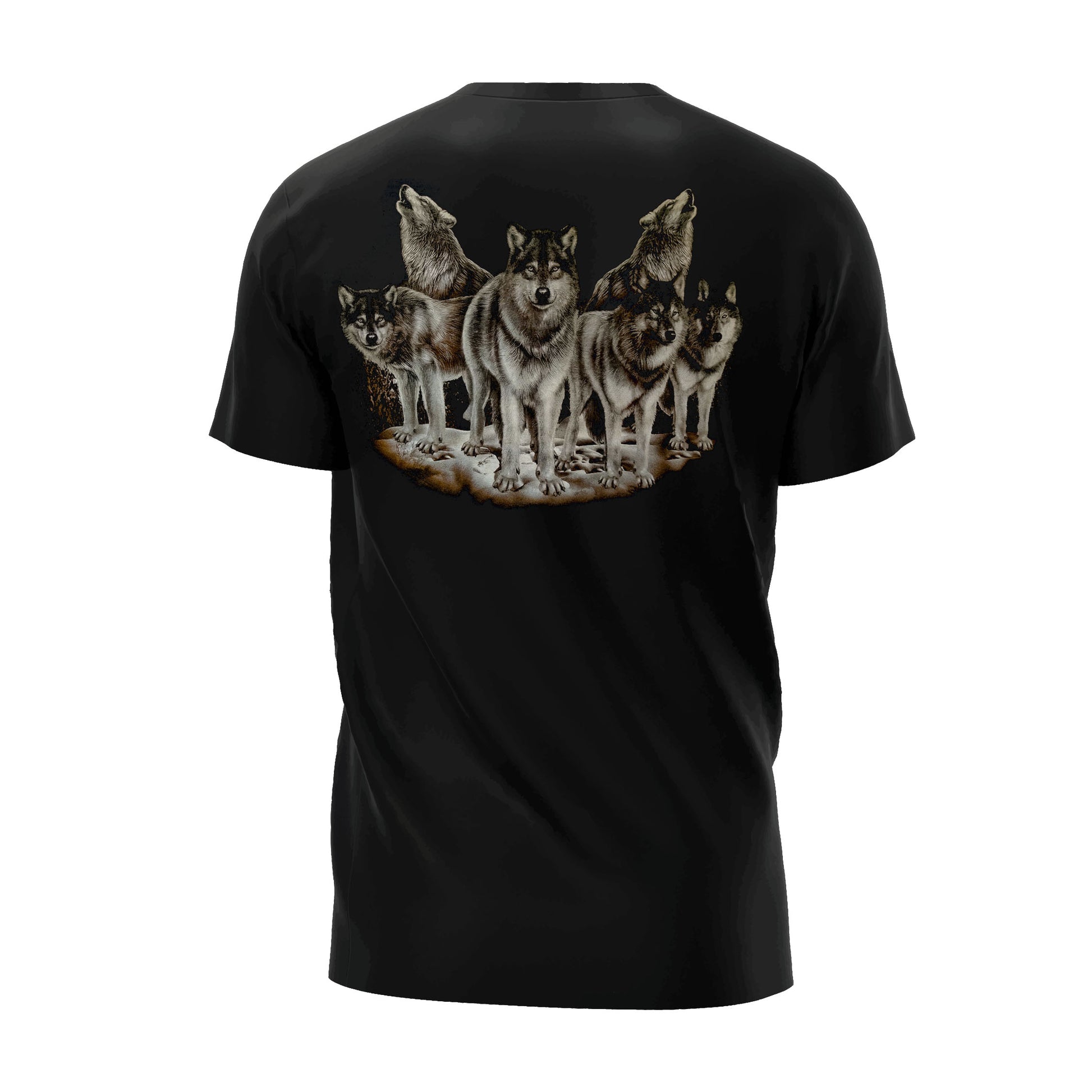 Zweit Wölfe bei Nacht - Wild-Clothing