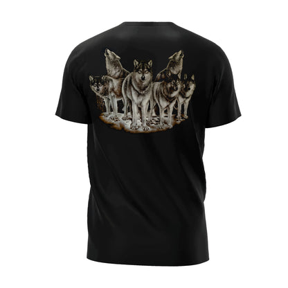 Zweit Wölfe bei Nacht - Wild-Clothing