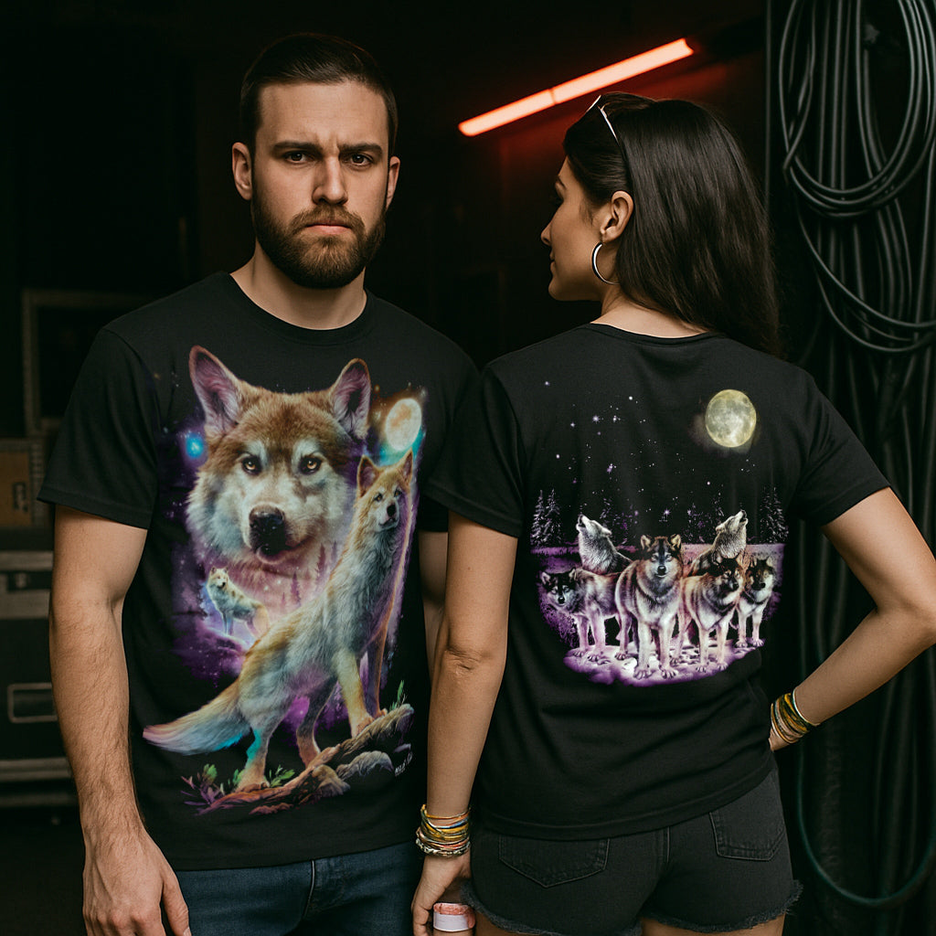 Wölfe bei Nacht - Wild-Clothing