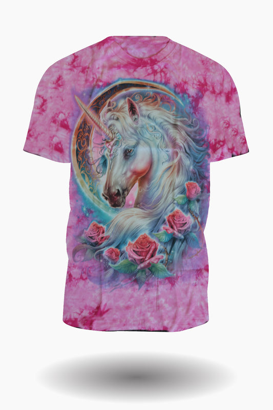 Einhorn Tie Dye T-Shirt Pink - Wild-Clothing