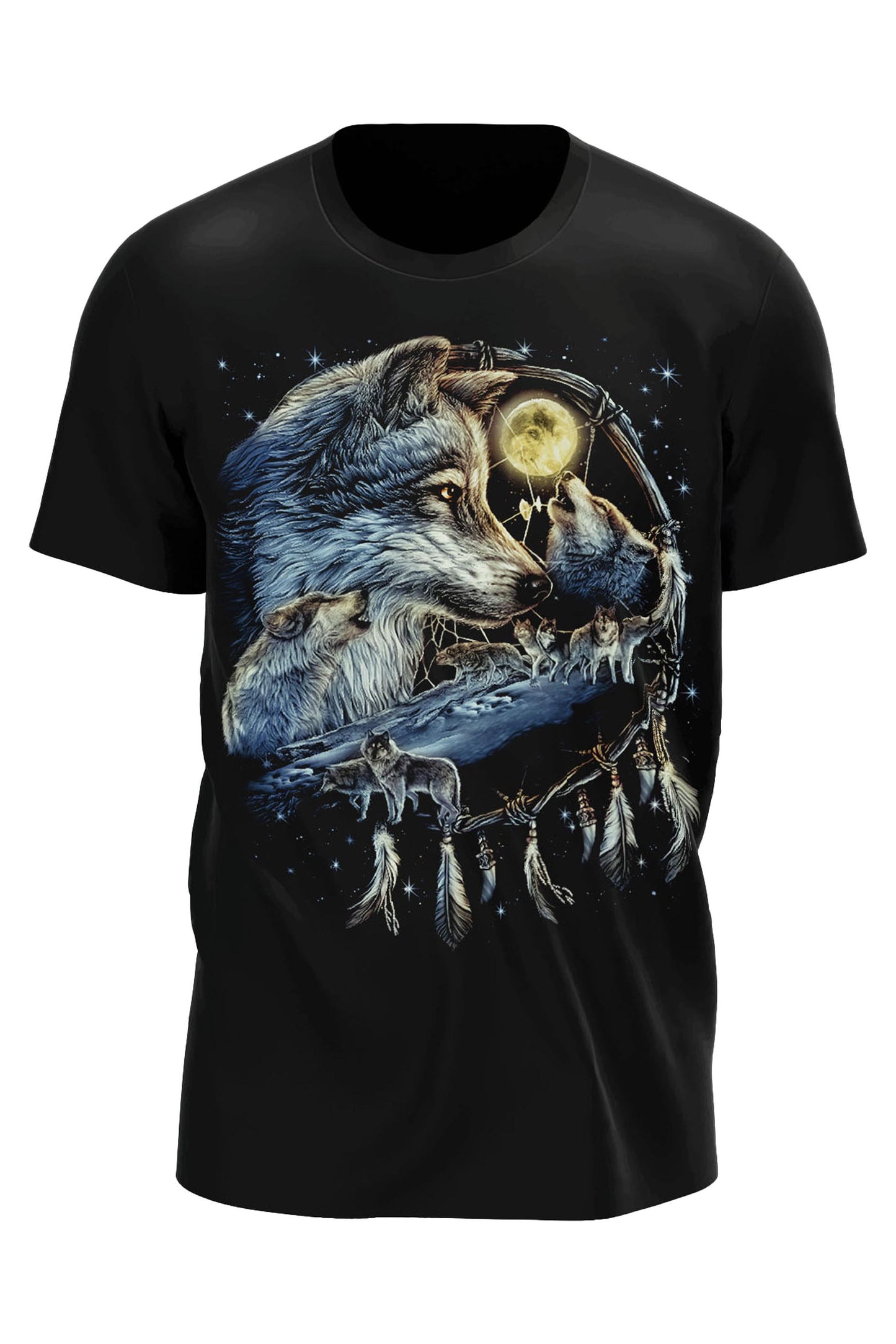 Wolf in Traumfänger T-Shirt - Wild-Clothing