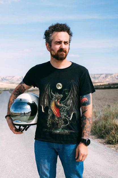 Drachen in der Vollmondnacht T-Shirt