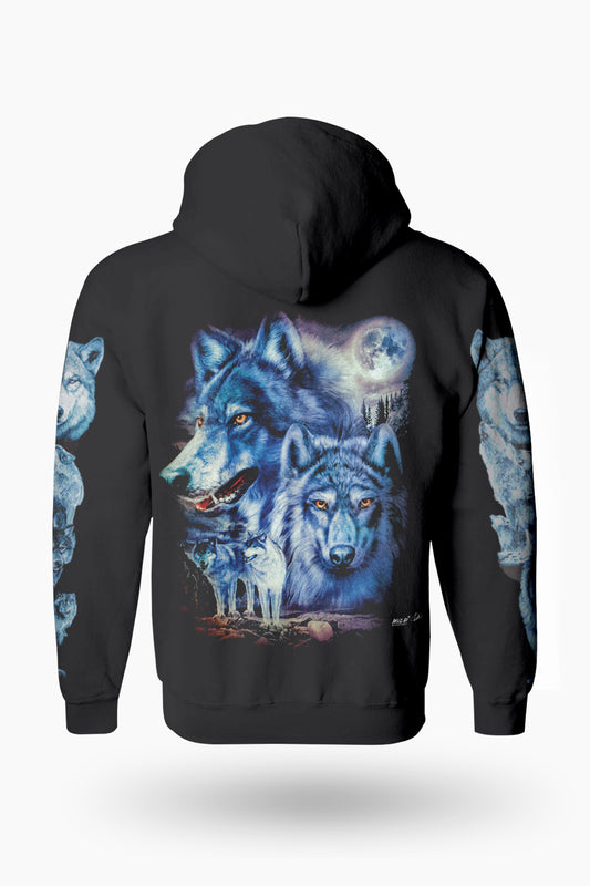 Wild Clothing Zwei Wölfe Hoodie - Wild-Clothing