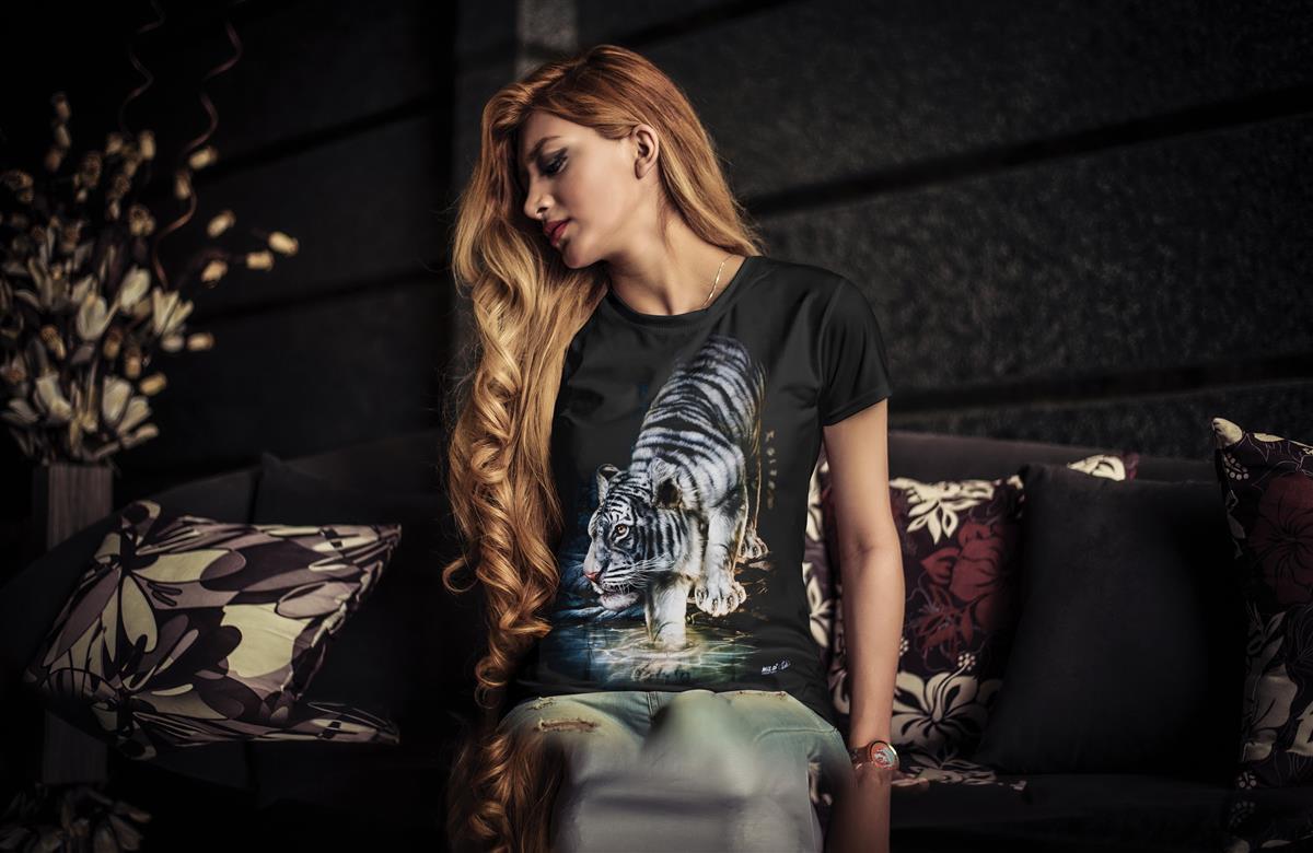 Weißer Tiger T-Shirt - Wild-Clothing