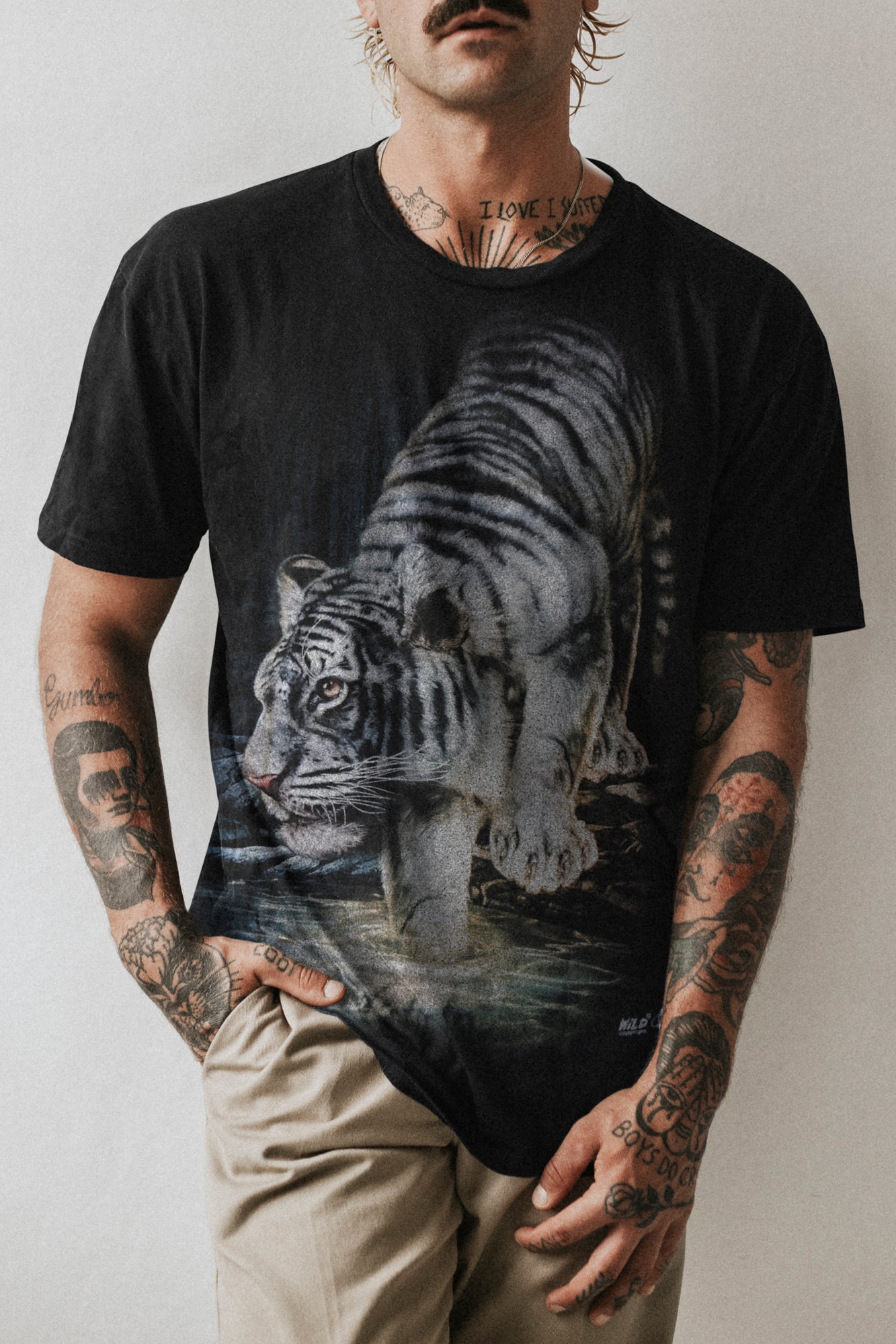 Weißer Tiger T-Shirt - Wild-Clothing