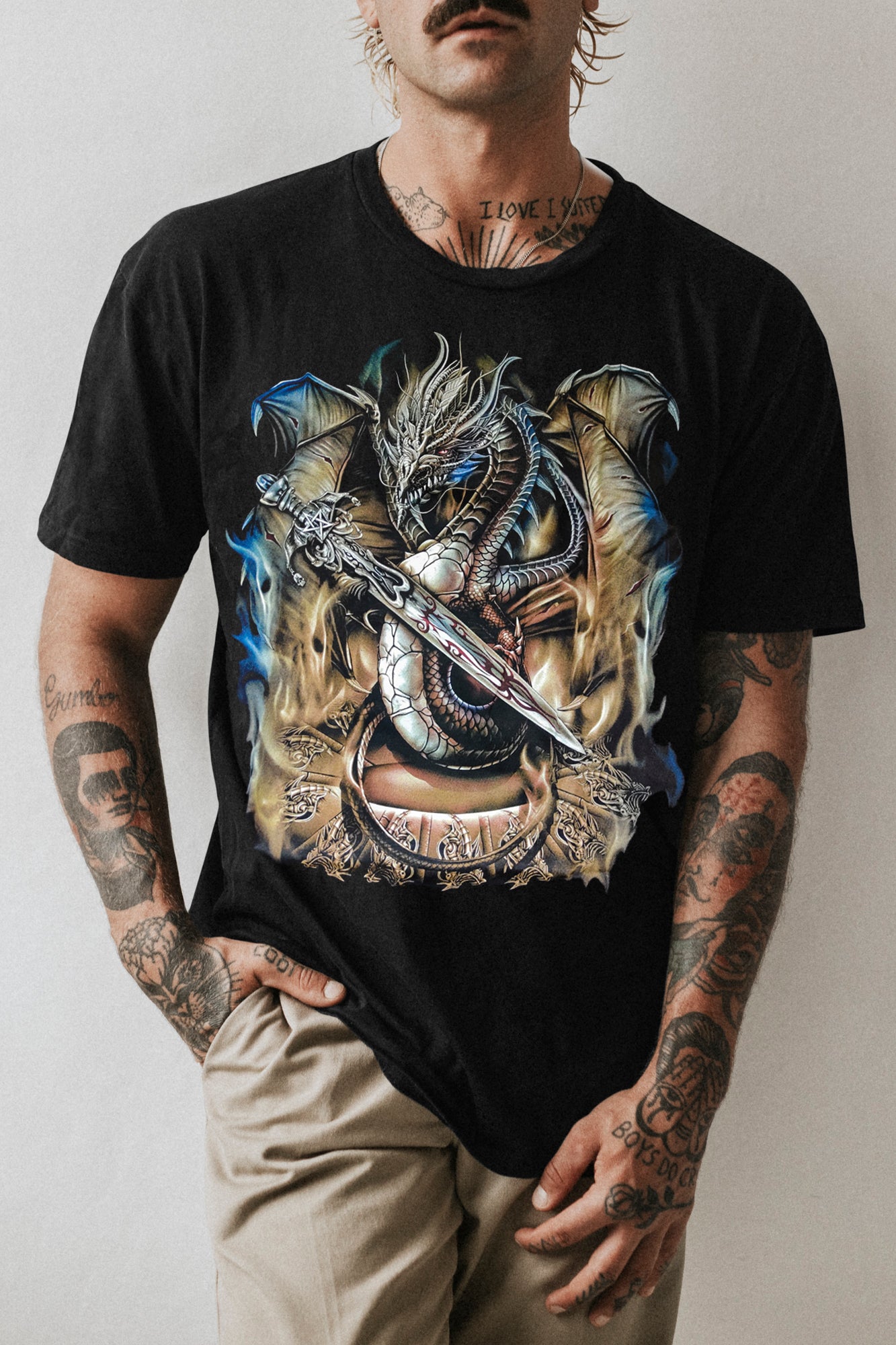 Drachen Krieger T-Shirt - Wild-Clothing