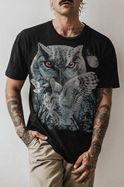 Schnee Eulen T-Shirt - Wild-Clothing