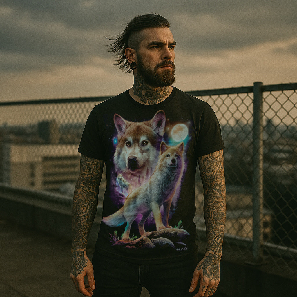 Wölfe bei Nacht - Wild-Clothing