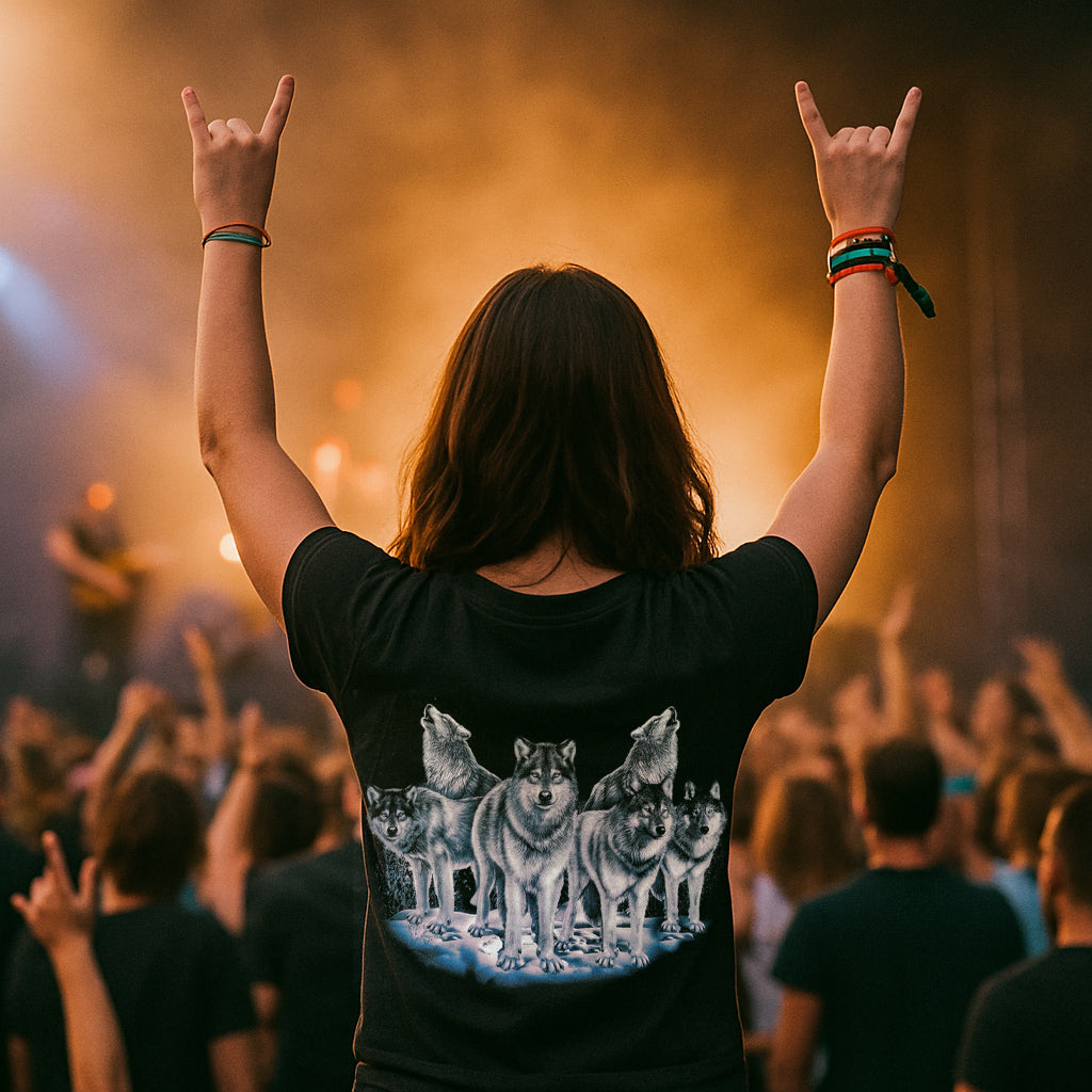 Drei Wölfe bei Nacht - Wild-Clothing