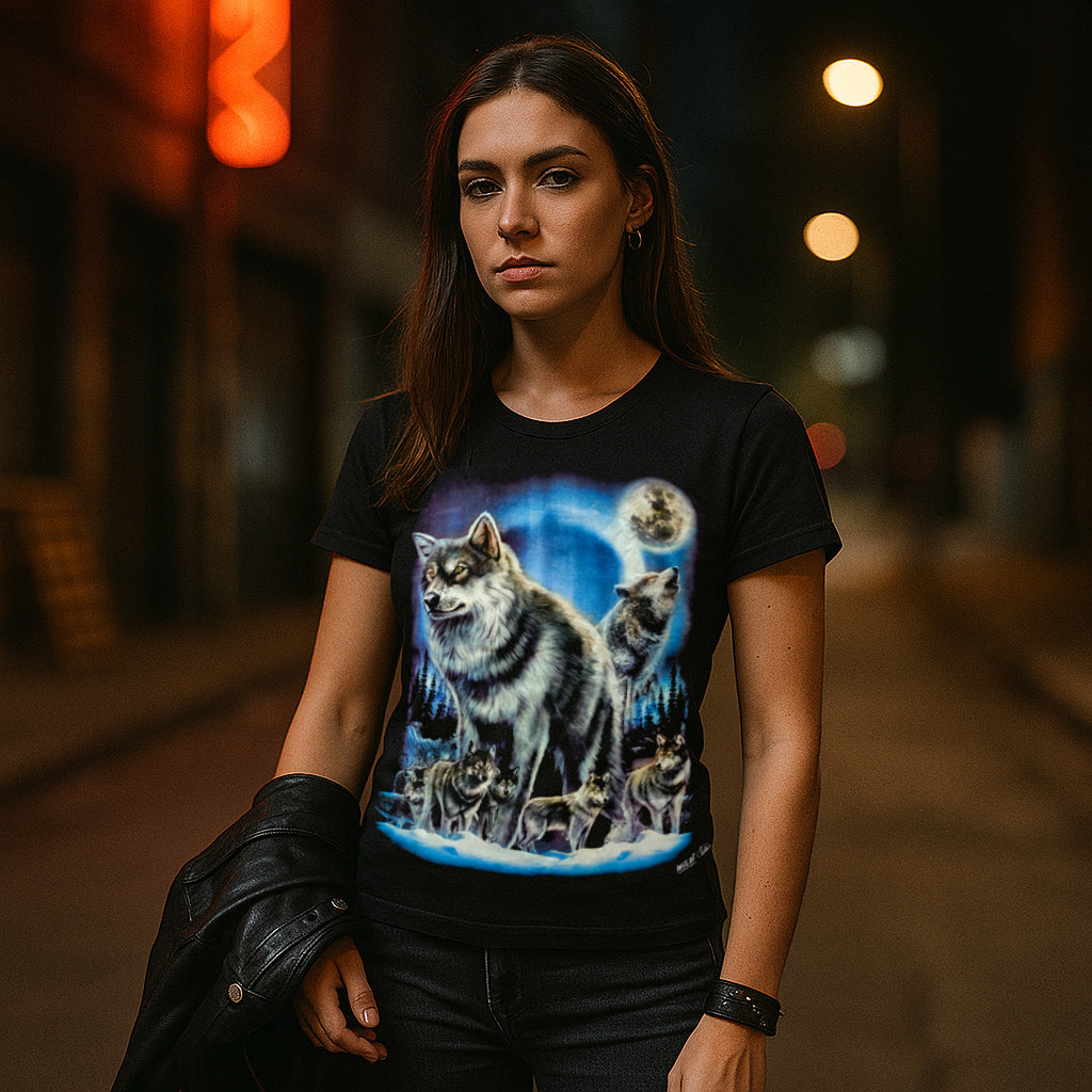 Wolfsrude bei Vollmond - Wild-Clothing