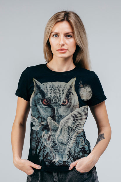 Schnee Eulen T-Shirt - Wild-Clothing